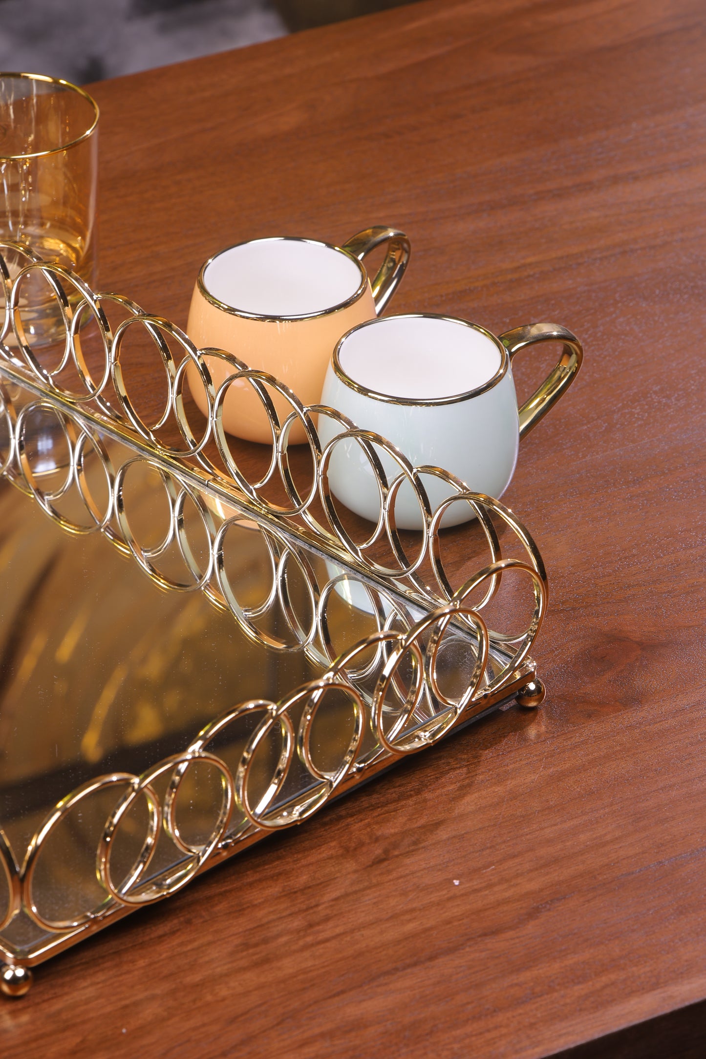 Glam Gold Mirror Candle Stand