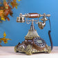 The Regal Curve: Vintage Square Telephone with Tactile Buttons