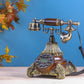 The Regal Curve: Vintage Square Telephone with Tactile Buttons