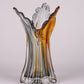 Crystal wave vase for artistic display