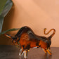 Majestic Charging Bull Statue Crystal Sculpture