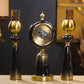 Classy Mother of Pearl dial Table Clock with Candlestands