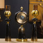 Classy Mother of Pearl dial Table Clock with Candlestands