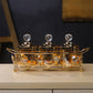 Set of 3 Candy Jars with tray for centre table accents