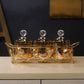 Set of 3 Candy Jars with tray for centre table accents