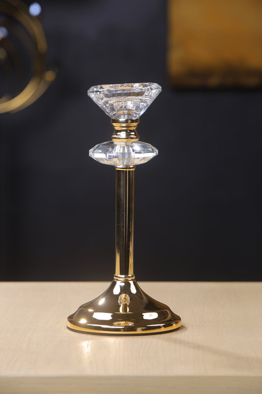 Luxury Golden Mirror Candle Holder for Centerpieces